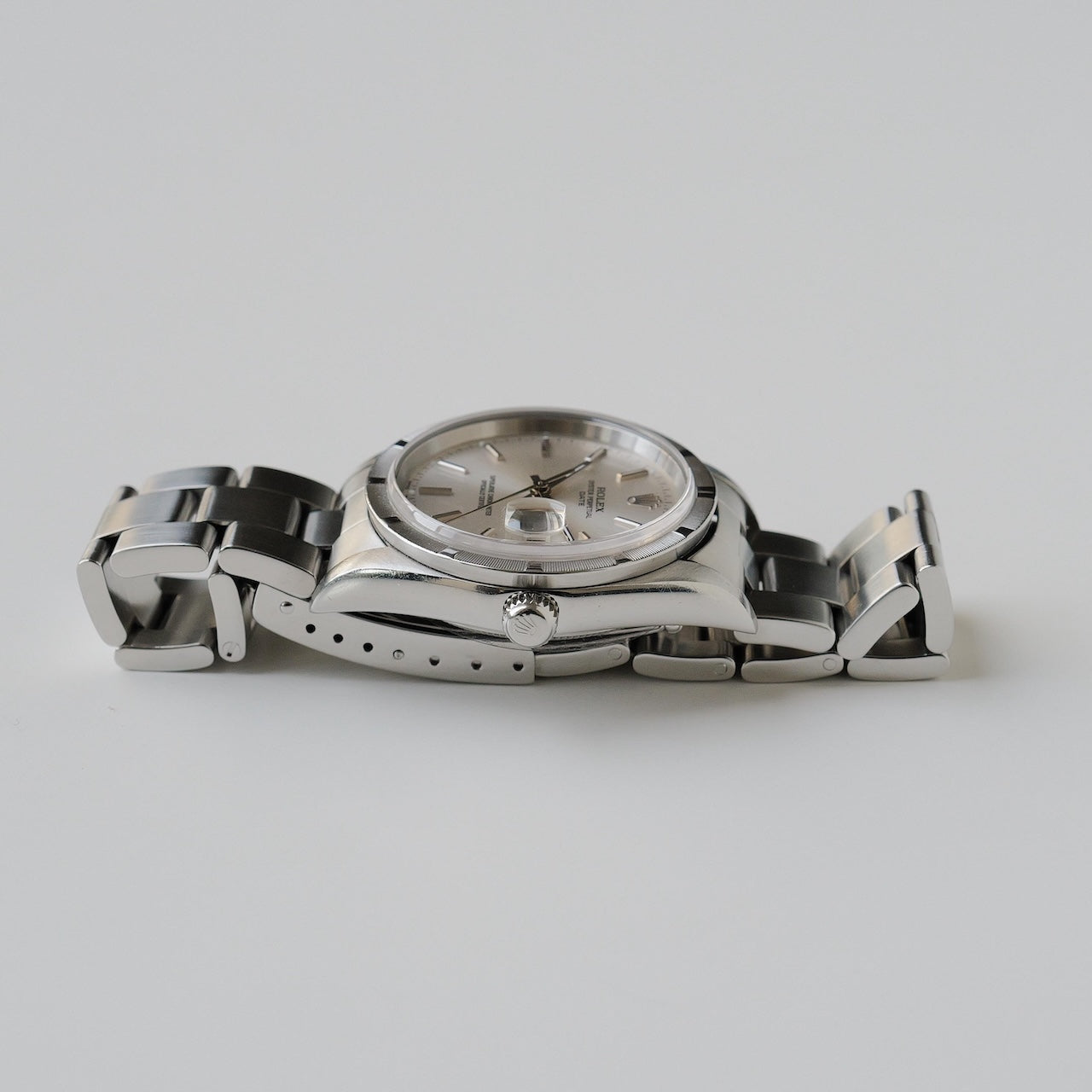 ロレックス/オイスターパーペチュアルデイト15210/K番/シルバーダイヤル/保証書付き/ROLEX OYSTER PERPETUAL DATE REF.15210 SILVER DIAL 2001 with Paper