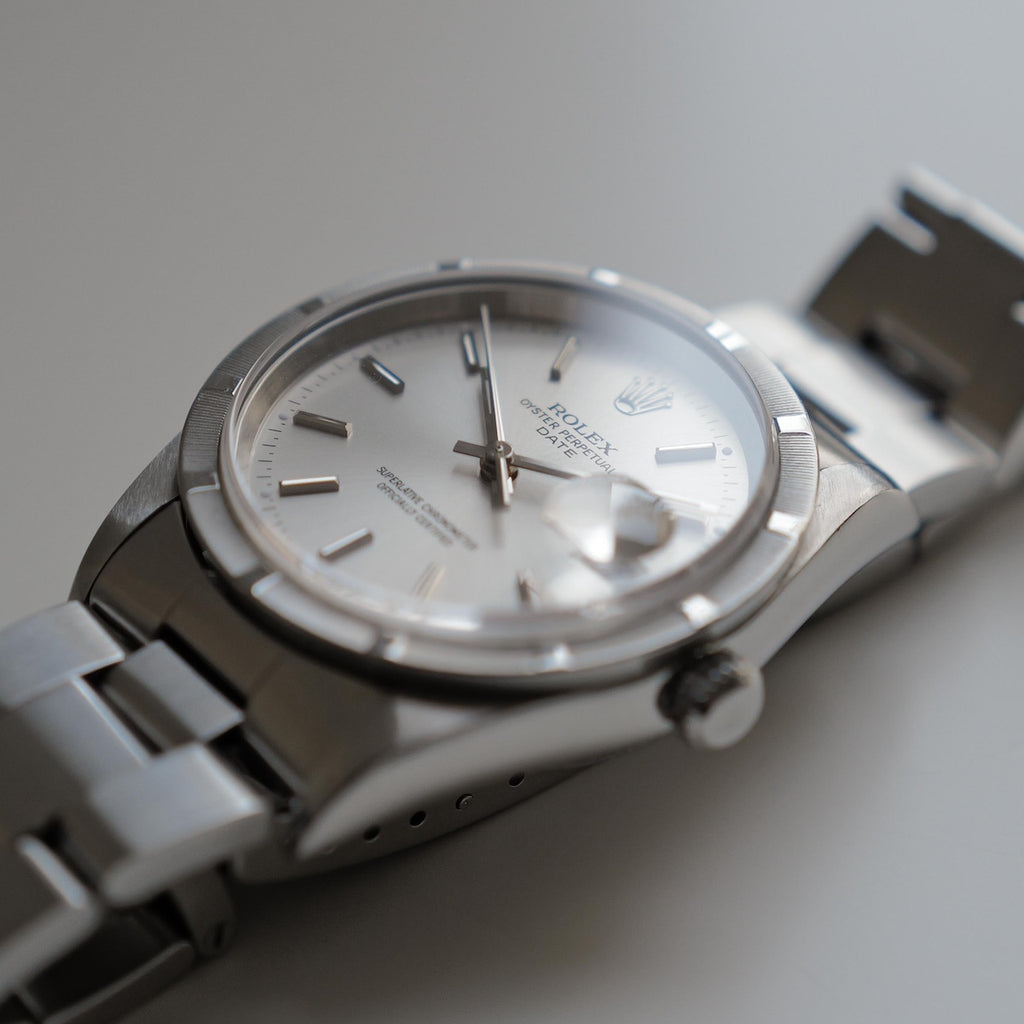 ロレックス/オイスターパーペチュアルデイト15210/K番/シルバーダイヤル/保証書付き/ROLEX OYSTER PERPETUAL DATE REF.15210 SILVER DIAL 2001 with Paper