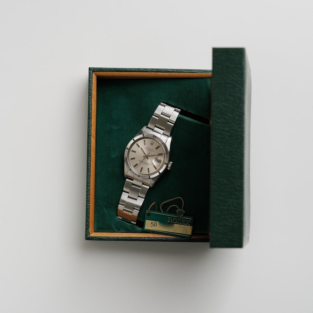 ロレックス/オイスターパーペチュアル デイト1501/シルバーダイヤル/エンジンターンドベゼル/ROLEX OYSTER PERPETUAL DATE REF.1501 SILVER DIAL 1978-79Y
