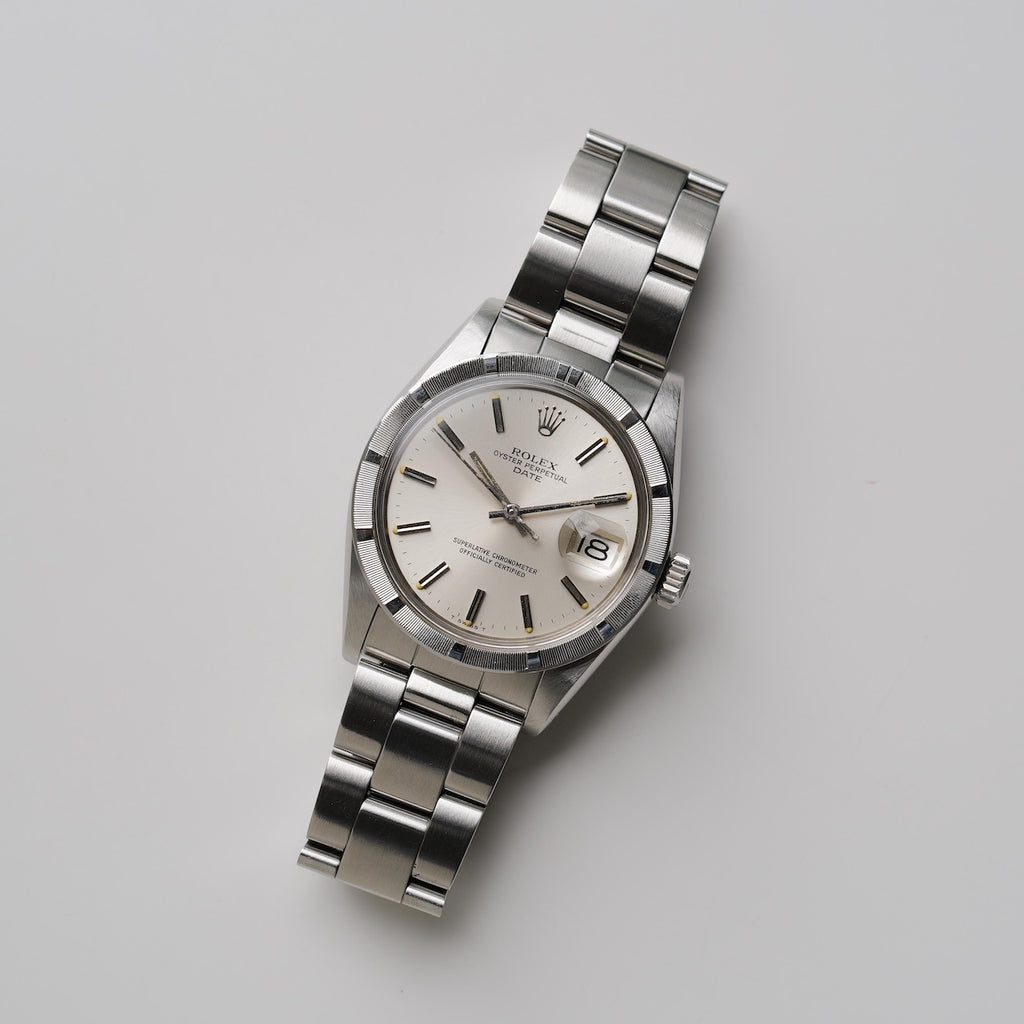 ロレックス/オイスターパーペチュアル デイト1501/シルバーダイヤル/エンジンターンドベゼル/ROLEX OYSTER PERPETUAL DATE REF.1501 SILVER DIAL 1978-79Y