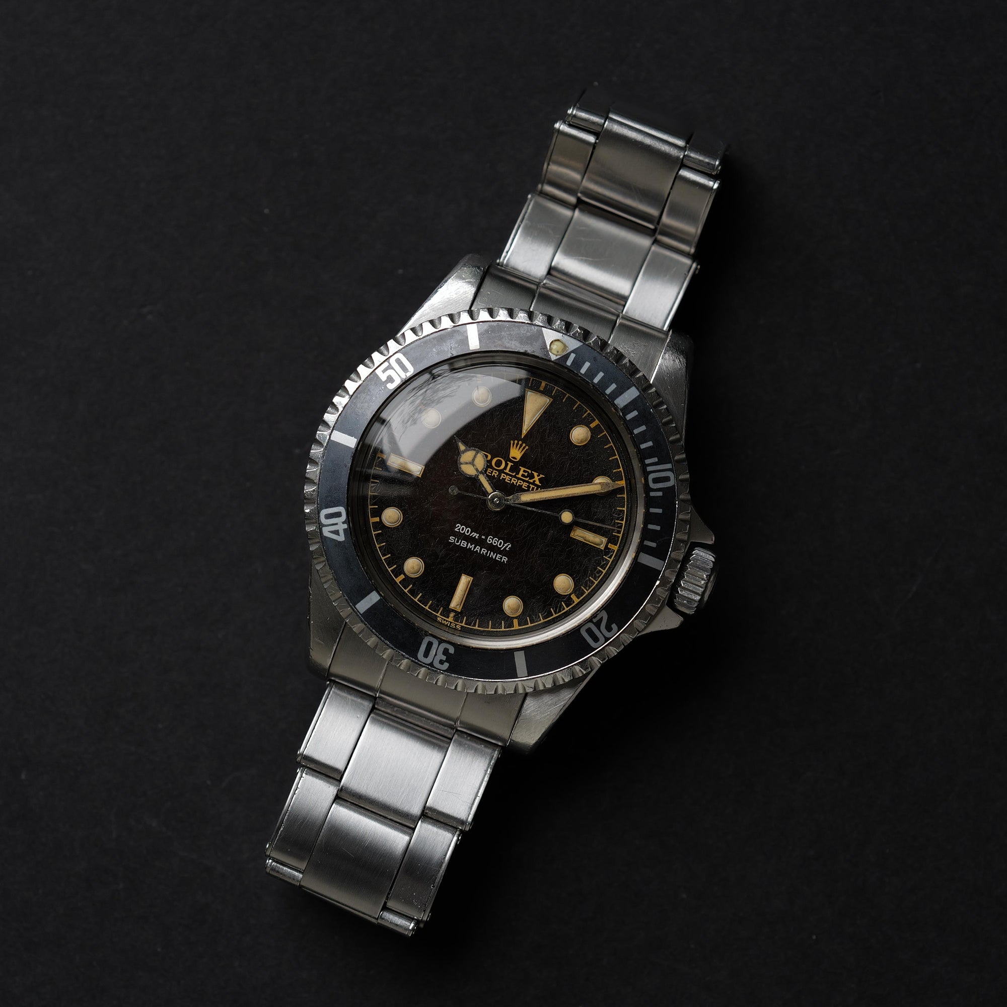 ロレックス/サブマリーナー5512/PCG/ミラーダイヤル/ミニッツサークル/6ドット/2ライン/ROLEX SUBMARINER REF.5512 "PCG GILT 2-LINE"  Gilt Chapter Ring Exclamation Dial 1962y