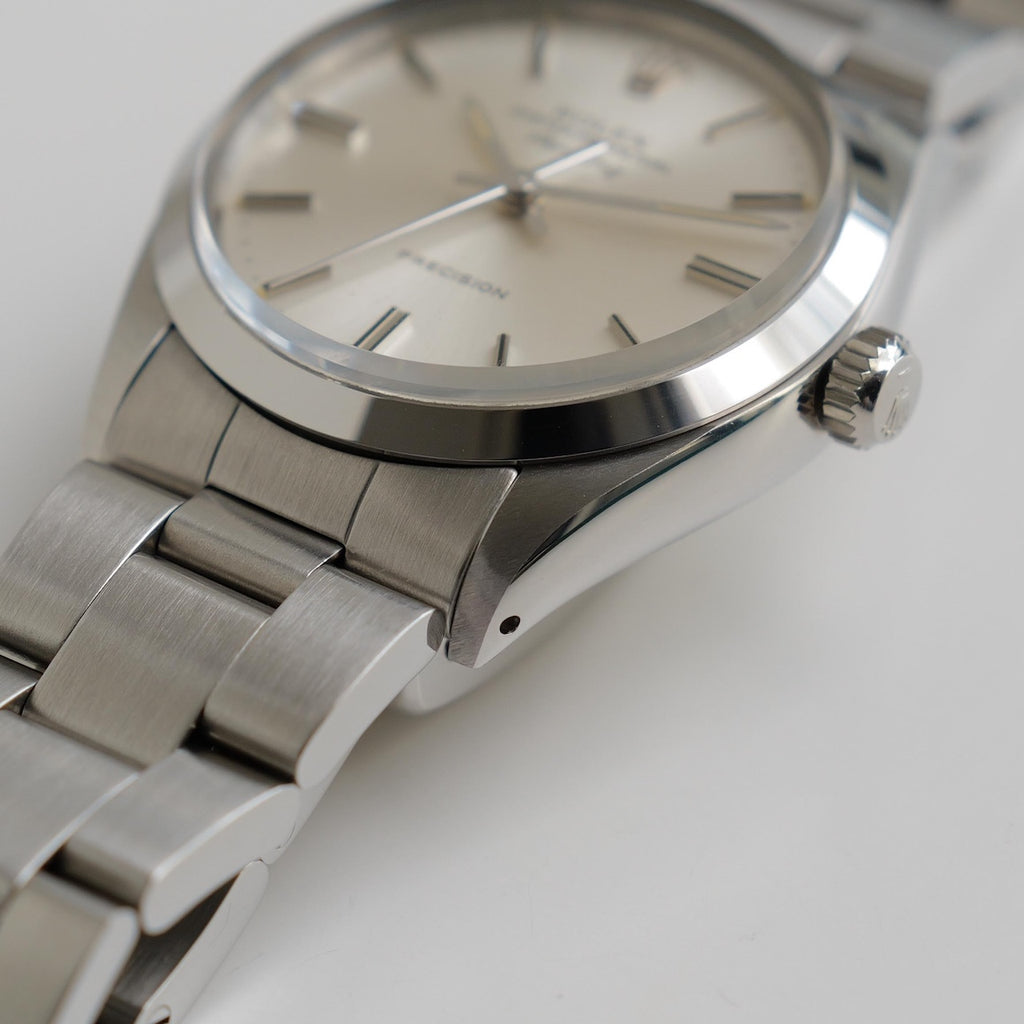 ロレックス/エアキング5500/シルバーダイヤル/裏蓋シール/元箱・保証書つき/ROLEX AIR-KING Ref.5500 "Silver Dial" 1982-1983Y with Box and Paper