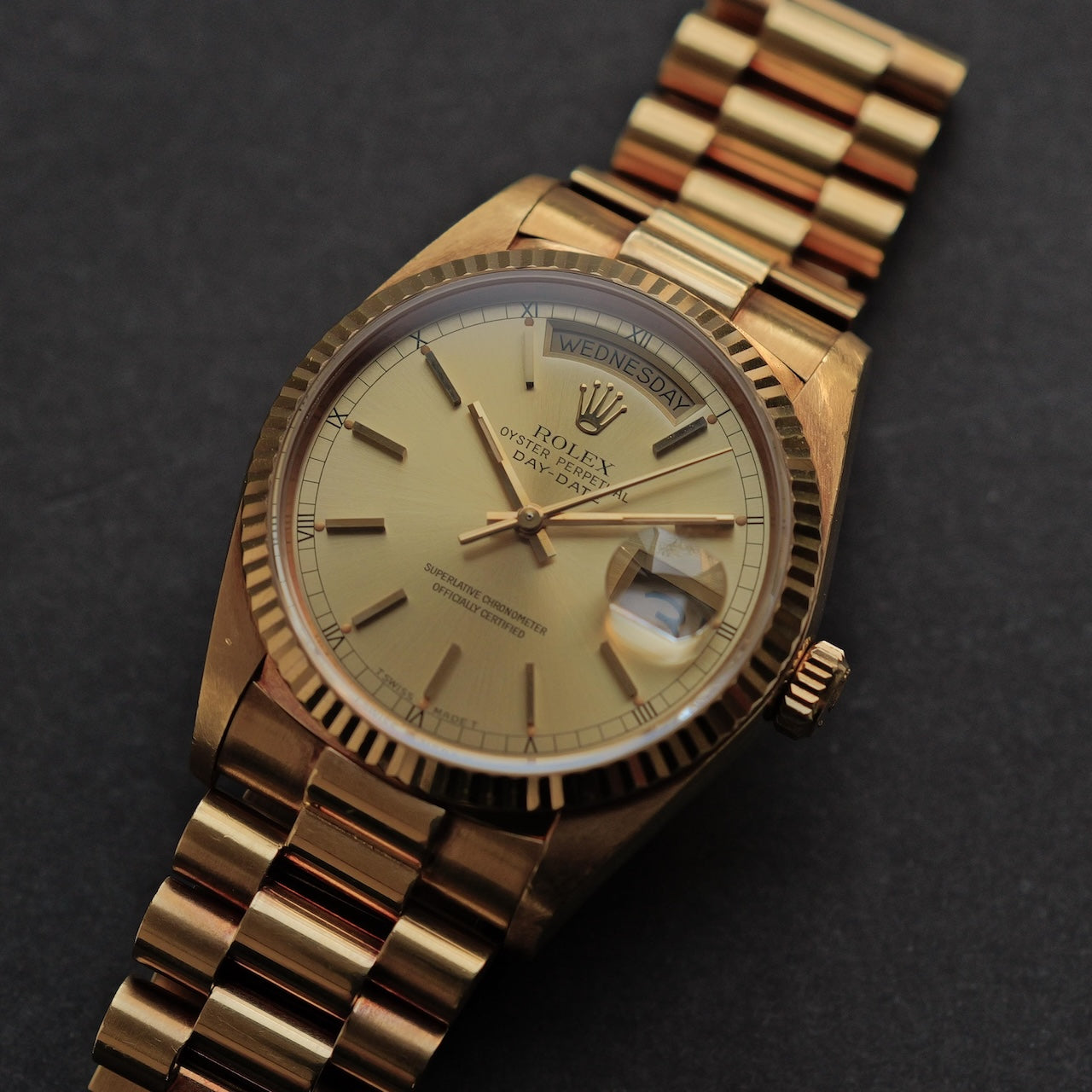 ロレックス/デイデイト18038/シャンパンダイヤル/ROLEX DAY-DATE Ref.18038 Champagne Dial 18KYG 1985y