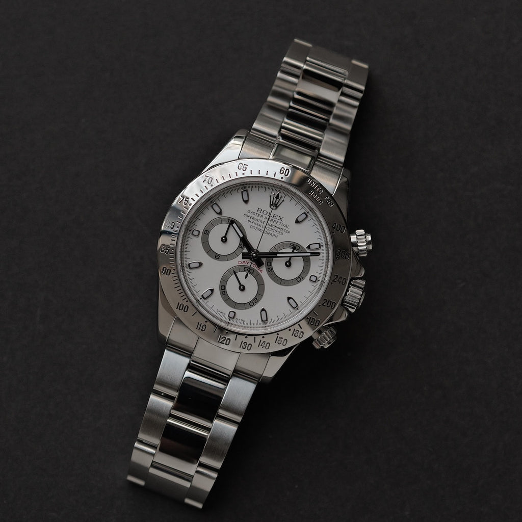 ロレックス/デイトナ116520/白文字盤/F番/保証書付き/ROLEX DAYTONA REF.116520 White Dial 2003-04 with Paper