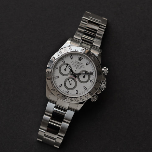 ロレックス/デイトナ116520/白文字盤/F番/保証書付き/ROLEX DAYTONA REF.116520 White Dial 2003-04 with Paper