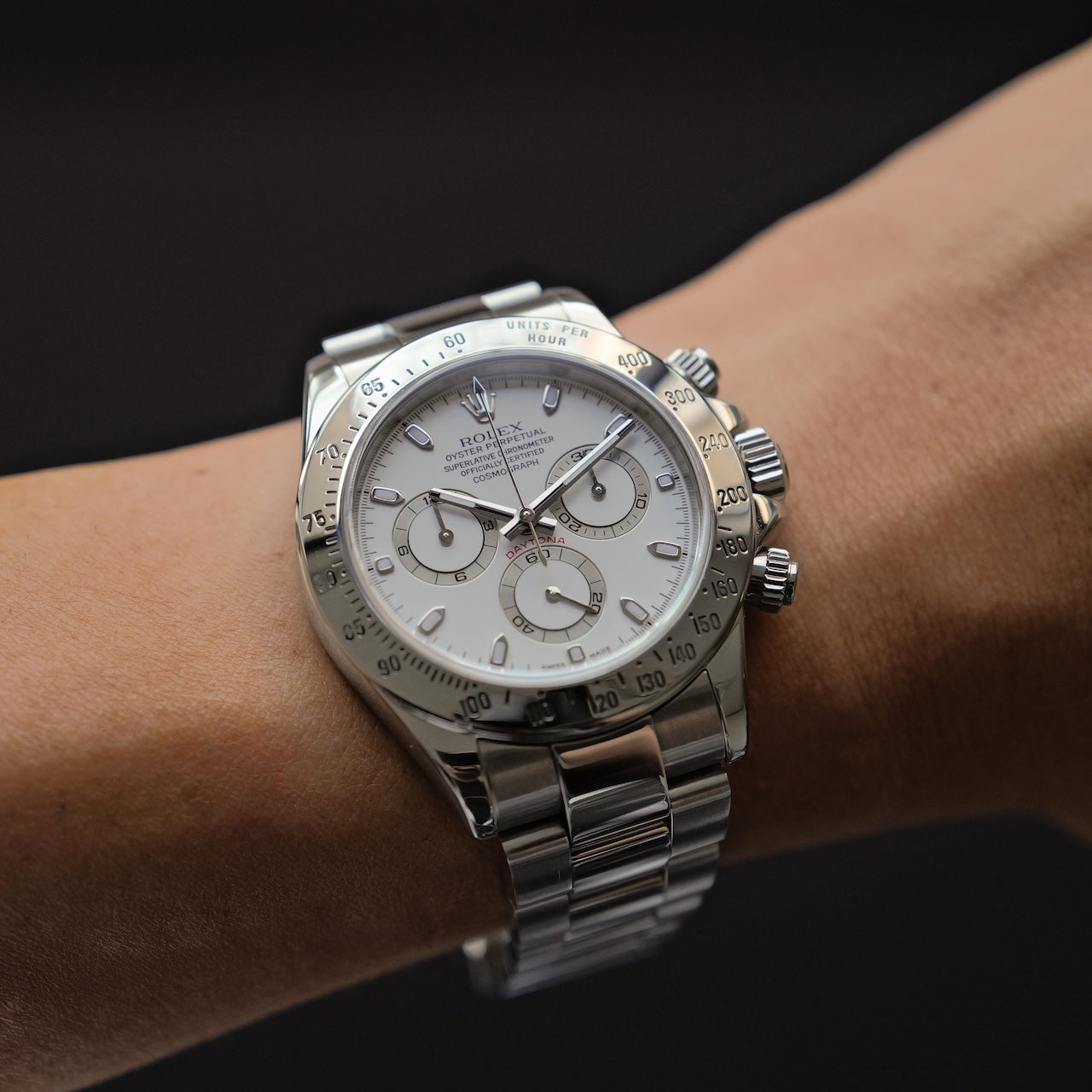 ロレックス/デイトナ116520/白文字盤/F番/保証書付き/ROLEX DAYTONA REF.116520 White Dial 2003-04 with Paper