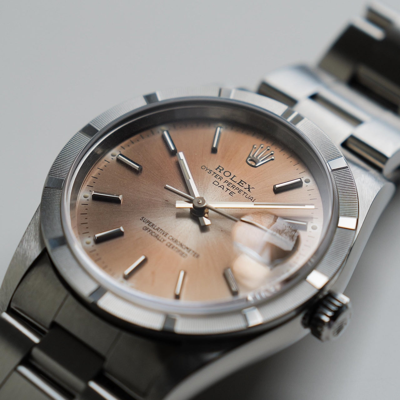 ロレックス/オイスター パーペチュアル デイト 15210/U番/トロピカル/シルバーダイヤル/保証書付き/ROLEX OYSTER PERPETUAL DATE REF.15210 "TROPICAL" SILVER DIAL 1997-98 with Paper