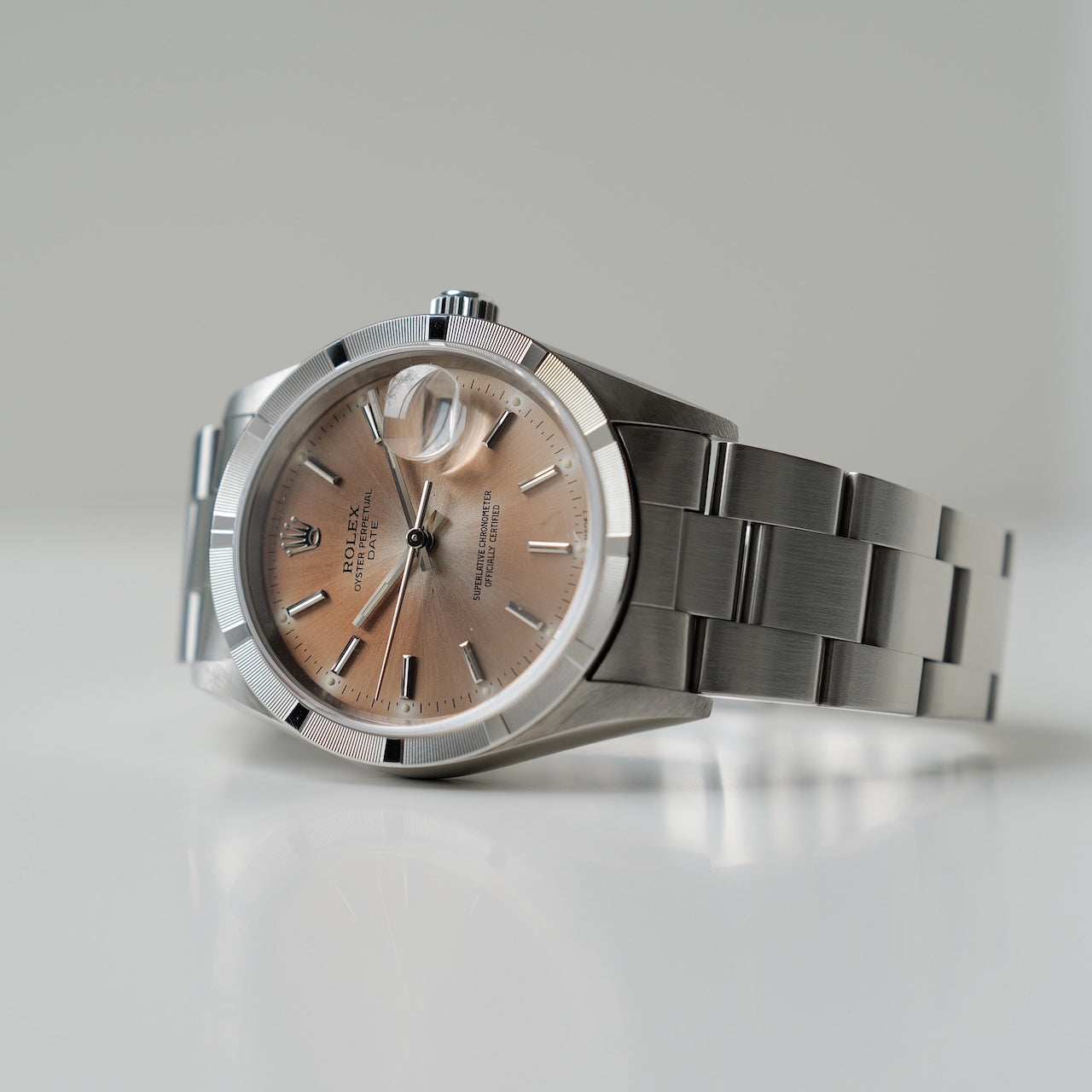 ロレックス/オイスター パーペチュアル デイト 15210/U番/トロピカル/シルバーダイヤル/保証書付き/ROLEX OYSTER PERPETUAL DATE REF.15210 "TROPICAL" SILVER DIAL 1997-98 with Paper