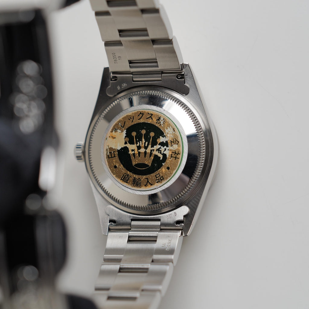 ロレックス/オイスター パーペチュアル デイト 15210/U番/トロピカル/シルバーダイヤル/保証書付き/ROLEX OYSTER PERPETUAL DATE REF.15210 "TROPICAL" SILVER DIAL 1997-98 with Paper