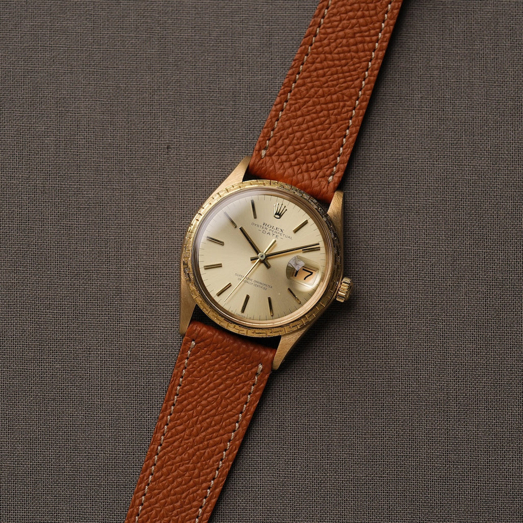 ロレックス/オイスター パーペチュアル デイト 1504/8/モローベゼル/夜光なし/18Kイエローゴールド/ROLEX OYSTER PERPETUAL DATE REF.1504/8 "Moreau Bezel" 18KYG 1970y
