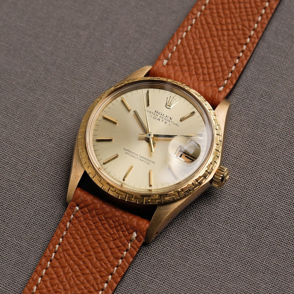 ロレックス/オイスター パーペチュアル デイト 1504/8/モローベゼル/夜光なし/18Kイエローゴールド/ROLEX OYSTER PERPETUAL DATE REF.1504/8 "Moreau Bezel" 18KYG 1970y