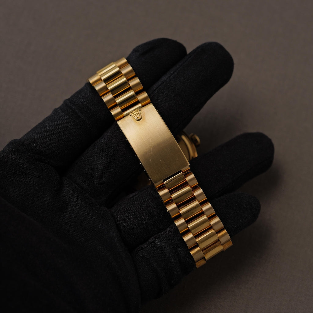 ロレックス/デイトジャスト1601/8/18KYGジャパンブレス/箱等付属/ROLEX DATEJUST REF.1601/8 18KYG "JAPAN PRESIDENT BRACELET" 1976-77