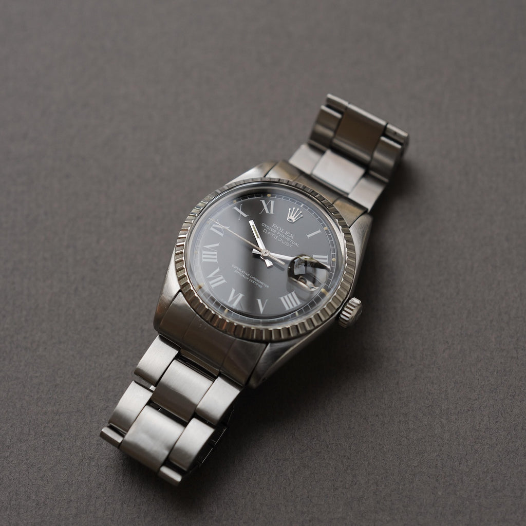 ロレックス/デイトジャスト1603/バックリーダイヤル/グレー/チャコール/ROLEX DATEJUST REF.1603 "Buckley Dial" Grey Charcoal 1976-77y