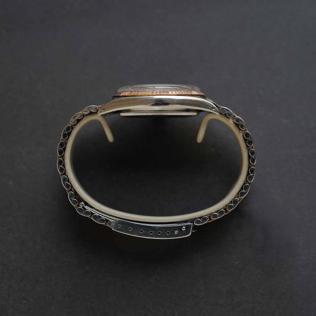 ロレックス/デイトジャスト1601/5/トロピカル/ギルトダイヤル/ピンクゴールド/ROLEX DATEJUST REF.1601/5 "TROPICAL GILT DIAL" Fluted Pink Gold Bezel 1968Y