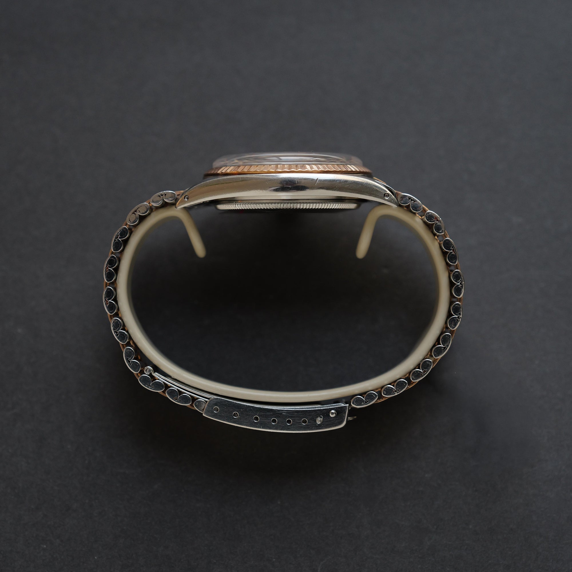 ロレックス/デイトジャスト1601/5/トロピカル/ギルトダイヤル/ピンクゴールド/ROLEX DATEJUST REF.1601/5 "TROPICAL GILT DIAL" Fluted Pink Gold Bezel 1968Y