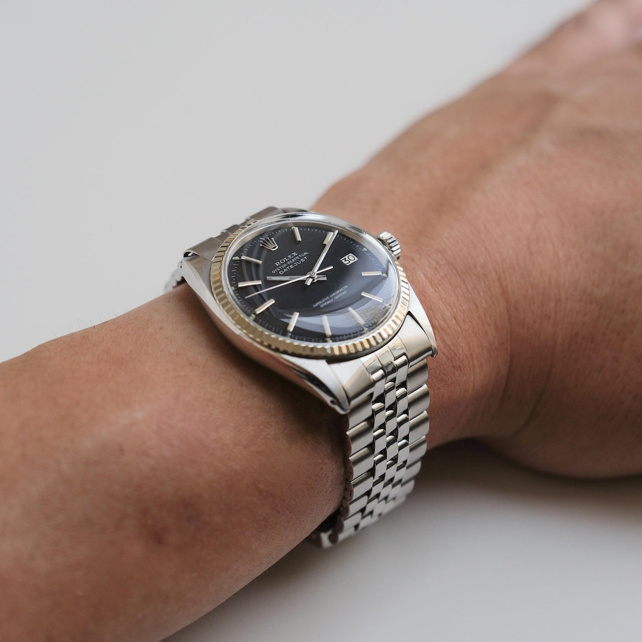 ロレックス/デイトジャスト1601/コンフェッティダイヤル/WGベゼル/ROLEX DATEJUST REF.1601 "CONFETTI DIAL" WG Fluted Bezel 1969-70y