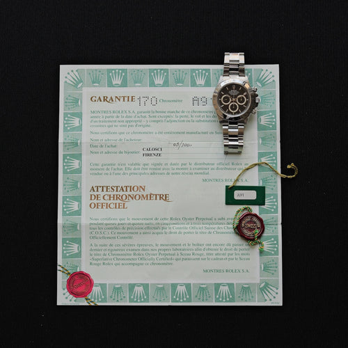 ロレックス/デイトナ16520/エル・プリメロ/A番/マーク7ダイヤル/保証書付き/ROLEX DAYTONA REF.16520 Mk 7 Dial A-Serial 1999y with Guarantee