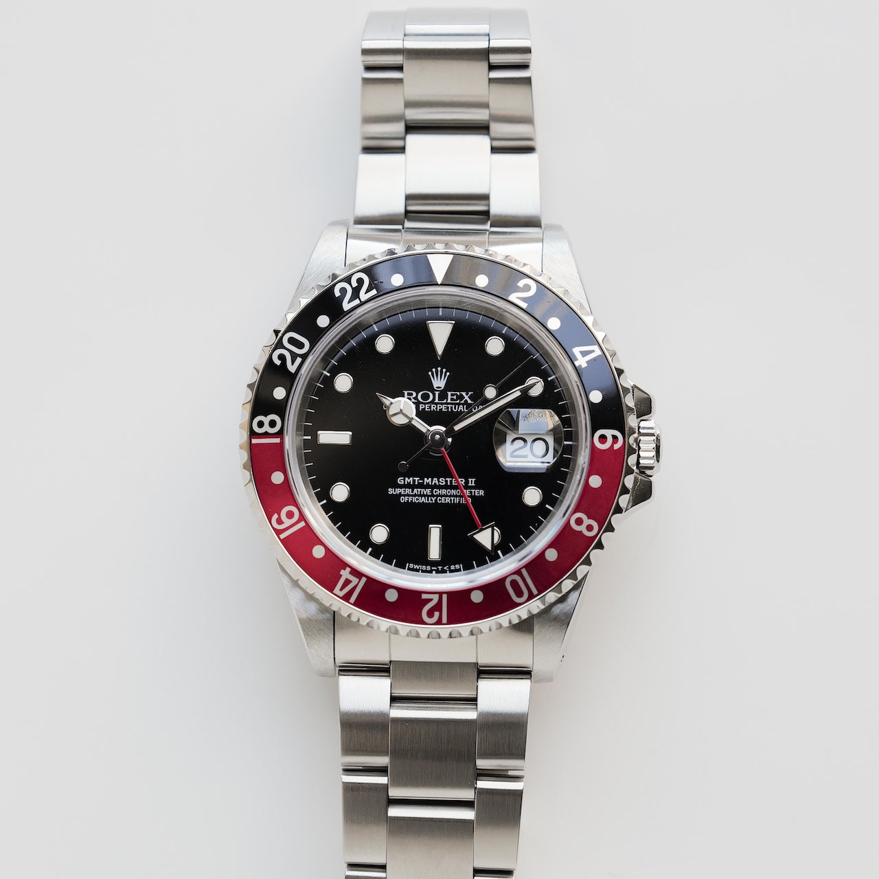 ロレックス/GMTマスター2/16710/T番/コークベゼル/赤黒/箱・保証書付き/ROLEX GMT-MASTER 2 REF.16710 "COKE" Bezel All Tritium 1996y Full Set