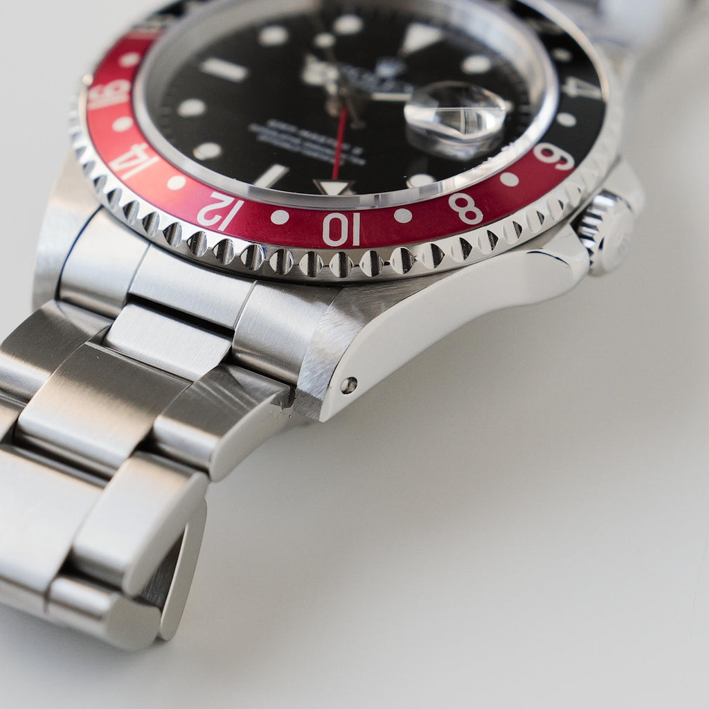 ロレックス/GMTマスター2/16710/T番/コークベゼル/赤黒/箱・保証書付き/ROLEX GMT-MASTER 2 REF.16710 "COKE" Bezel All Tritium 1996y Full Set