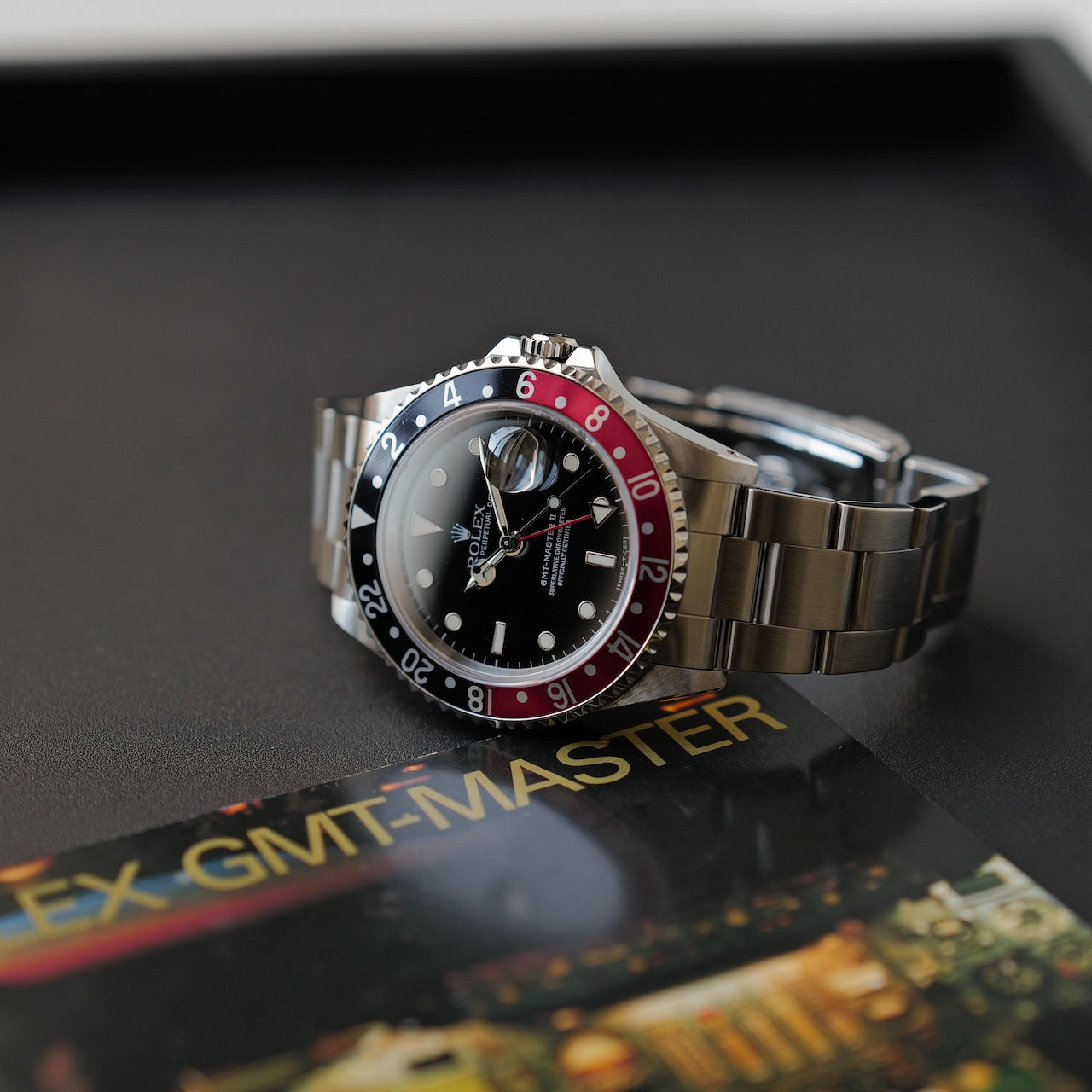 ロレックス/GMTマスター2/16710/T番/コークベゼル/赤黒/箱・保証書付き/ROLEX GMT-MASTER 2 REF.16710 "COKE" Bezel All Tritium 1996y Full Set