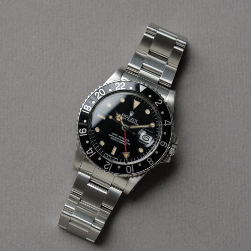 ロレックス/GMTマスター16750/パティーナ/フチありダイヤル/黒ベゼル/ROLEX GMT-MASTER "PATINA" REF.16750 Black Bezel 1983y