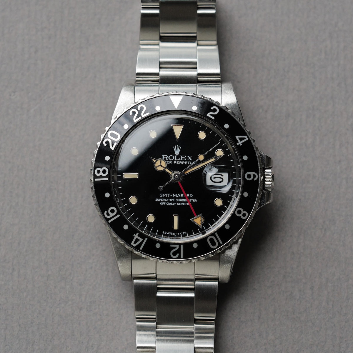 ロレックス/GMTマスター16750/パティーナ/フチありダイヤル/黒ベゼル/ROLEX GMT-MASTER "PATINA" REF.16750 Black Bezel 1983y