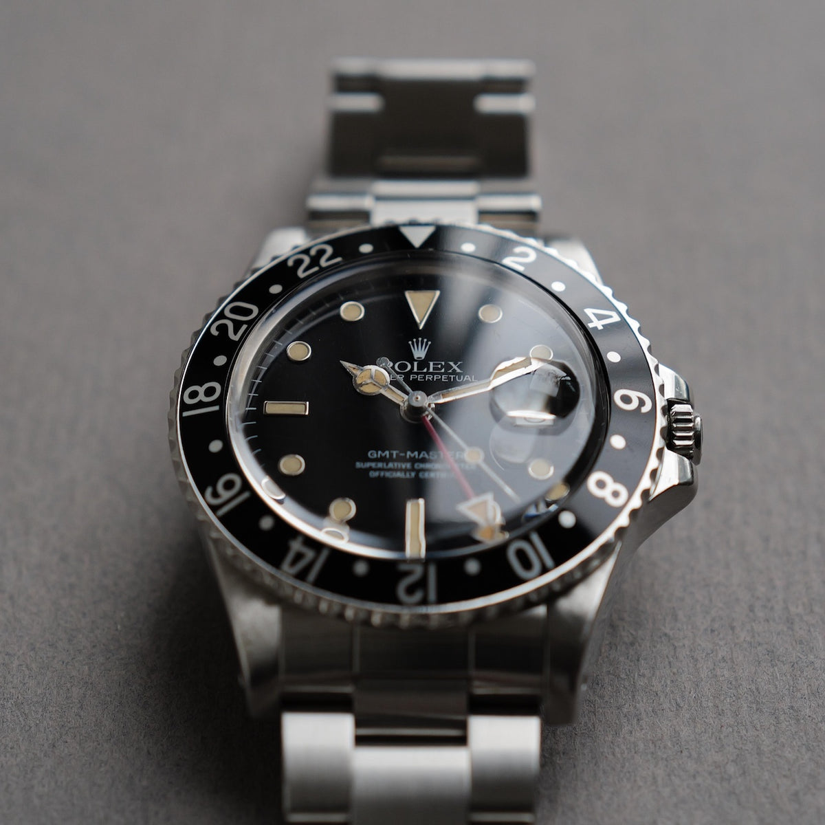 ロレックス/GMTマスター16750/パティーナ/フチありダイヤル/黒ベゼル/ROLEX GMT-MASTER "PATINA" REF.16750 Black Bezel 1983y