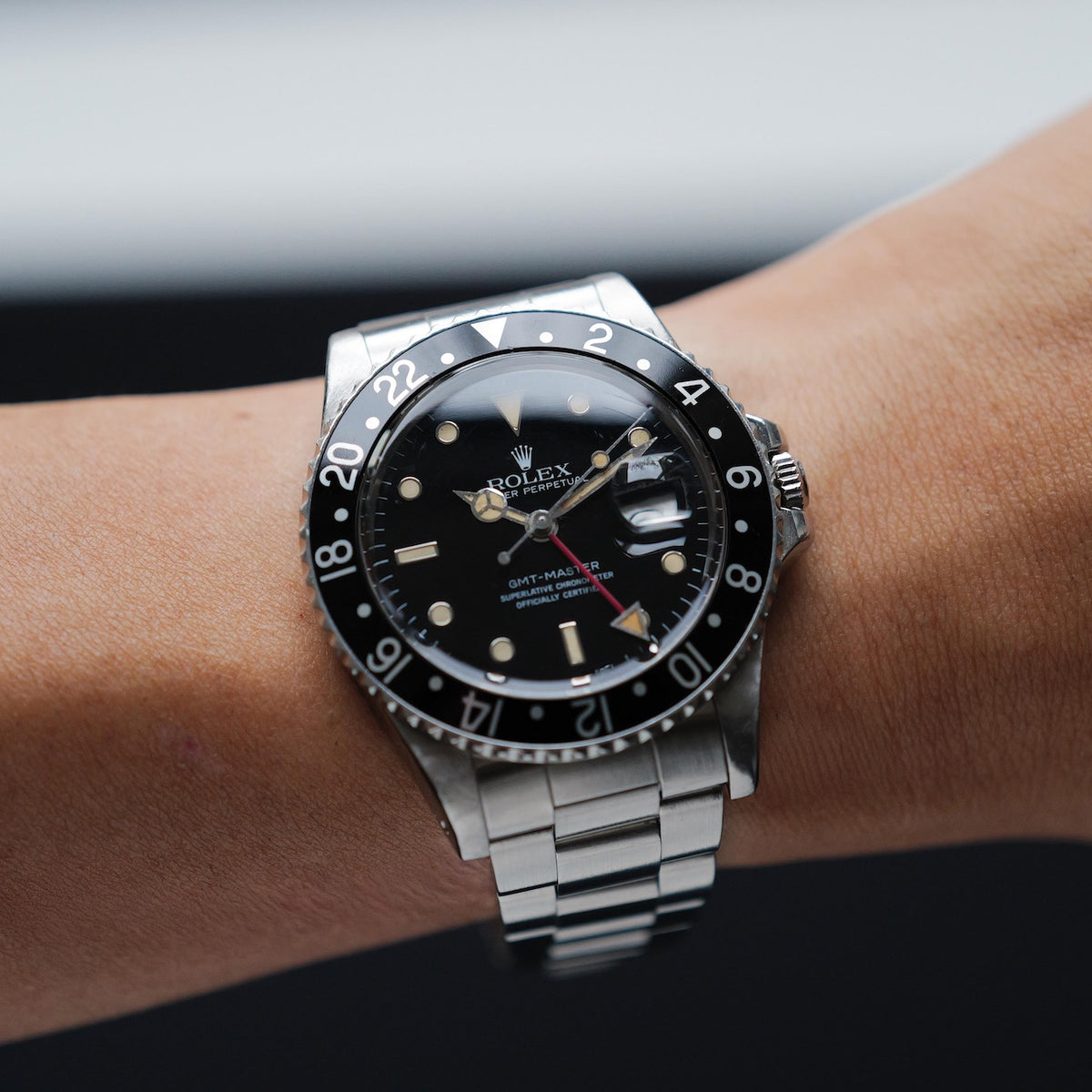 ロレックス/GMTマスター16750/パティーナ/フチありダイヤル/黒ベゼル/ROLEX GMT-MASTER "PATINA" REF.16750 Black Bezel 1983y