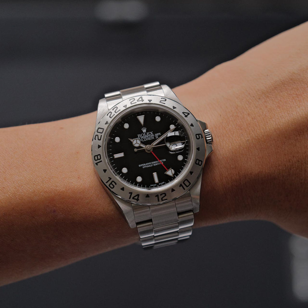 ロレックス/エクスプローラー2/16570/D番/黒文字盤/保証書付き/ROLEX EXPLORER2 REF.16570 Black Dial 2005y with Guarantee