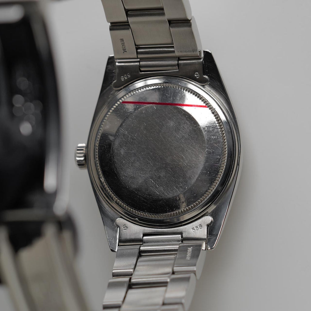 ロレックスデイトジャスト1603/シルバー/ステップドダイヤル/エンジンターンベゼル/ROLEX DATEJUST REF.1603 Silver Dial Engine Turned Bezel 1977y