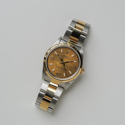 ロレックス/オイスターパーペチュアル14203/S番/トロピカルダイヤル/18Kイエローゴールド/アラビアインデックス/ROLEX OYSTER PERPETUAL REF.14203 "Tropical Dial" Oyster 1993-94y