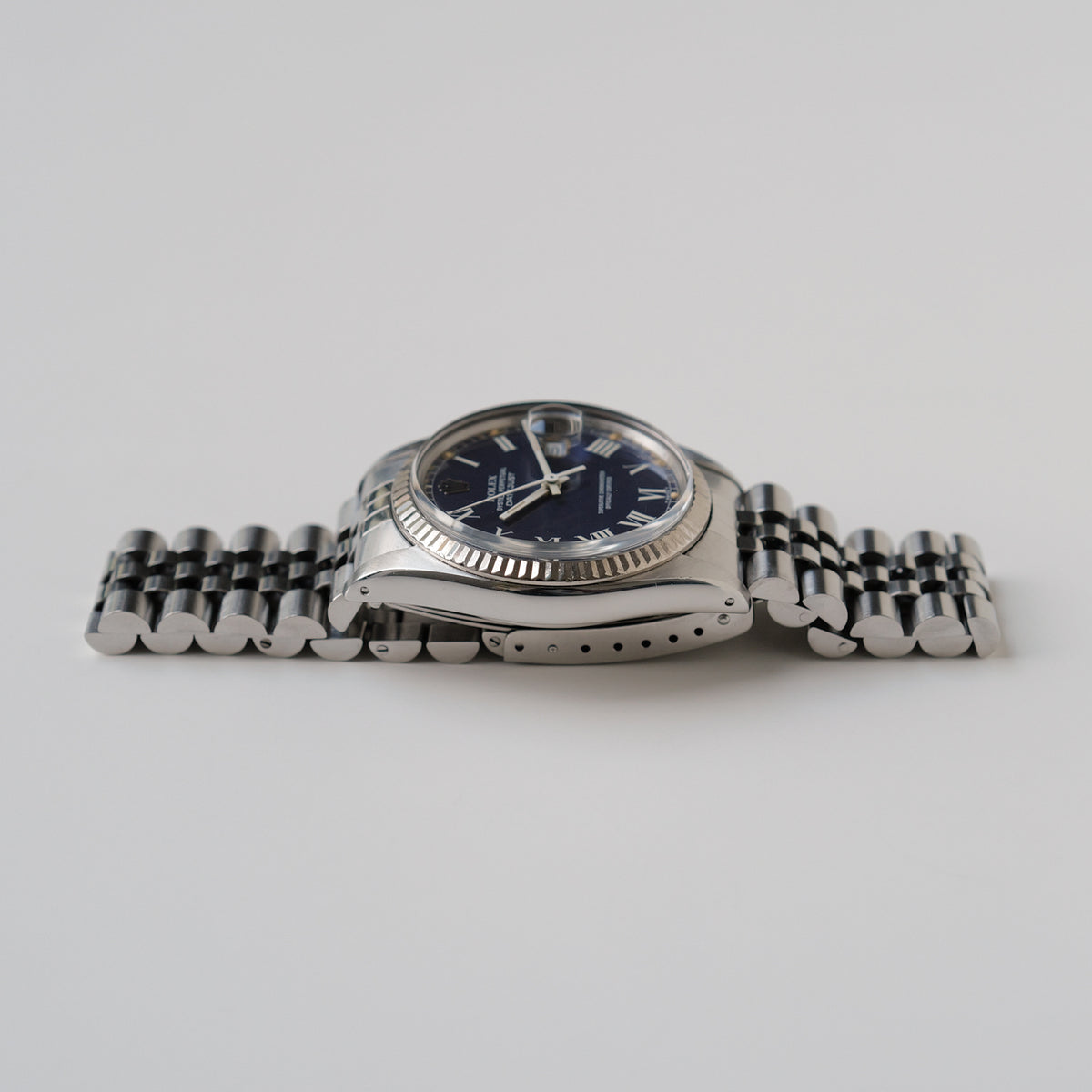 ロレックス/デイトジャスト16014/ブルーバックリー/ローマン/WGベゼル/保証書付き/ROLEX DATEJUST REF.16014 "Blue Buckley Dial" 1985y with Guarantee