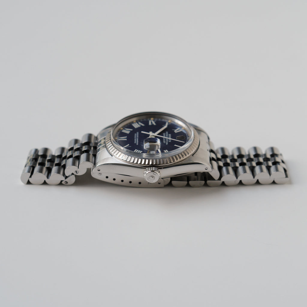 ロレックス/デイトジャスト16014/ブルーバックリー/ローマン/WGベゼル/保証書付き/ROLEX DATEJUST REF.16014 "Blue Buckley Dial" 1985y with Guarantee