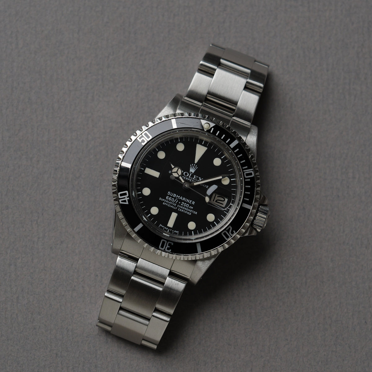 ロレックス/サブマリーナデイト1680/白サブ/Mk1マキシダイヤル/ROLEX SUBMARINER DATE REF.1680 White Submariner "Mk1 Maxi Dial" 1978y