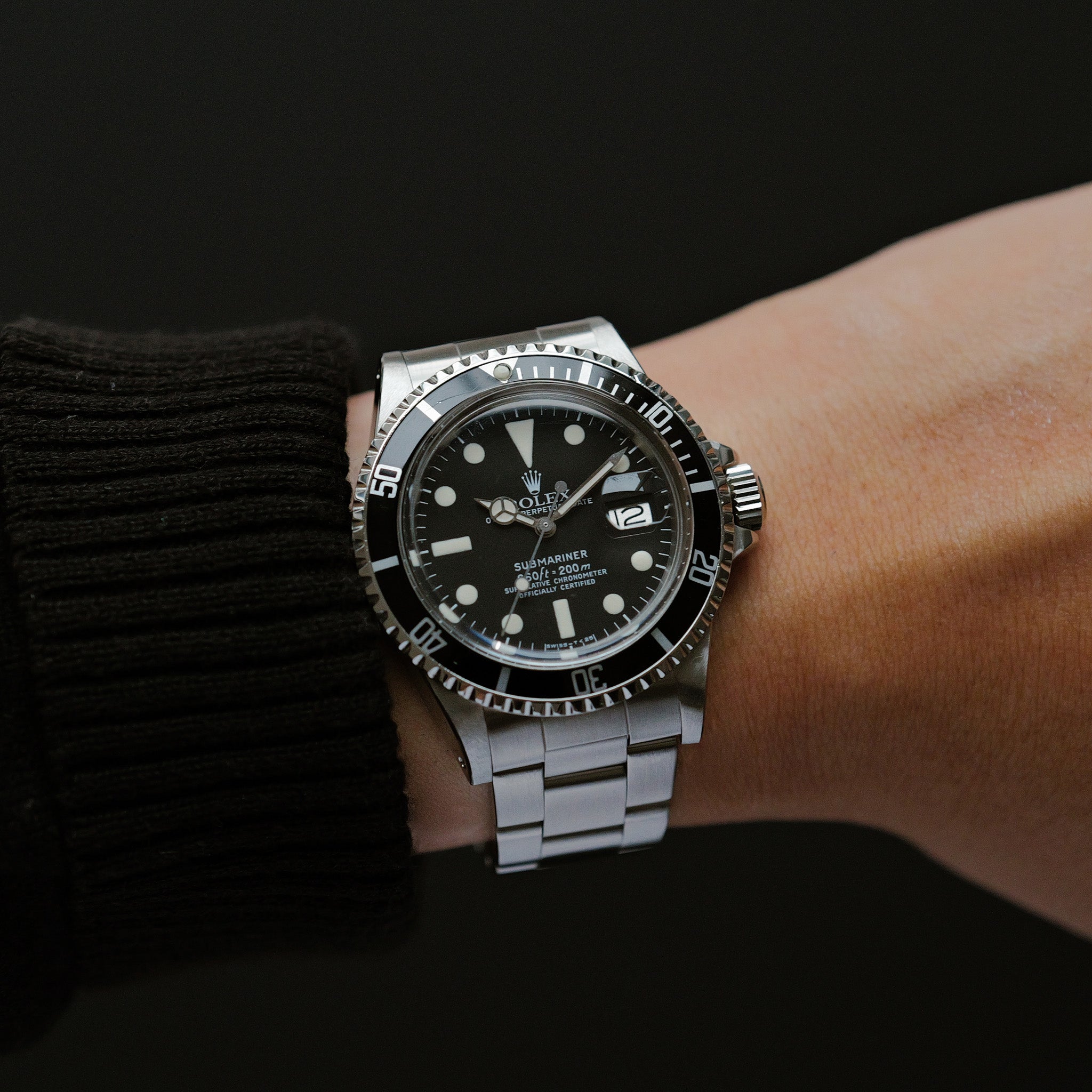 ロレックス/サブマリーナデイト1680/白サブ/Mk1マキシダイヤル/ROLEX