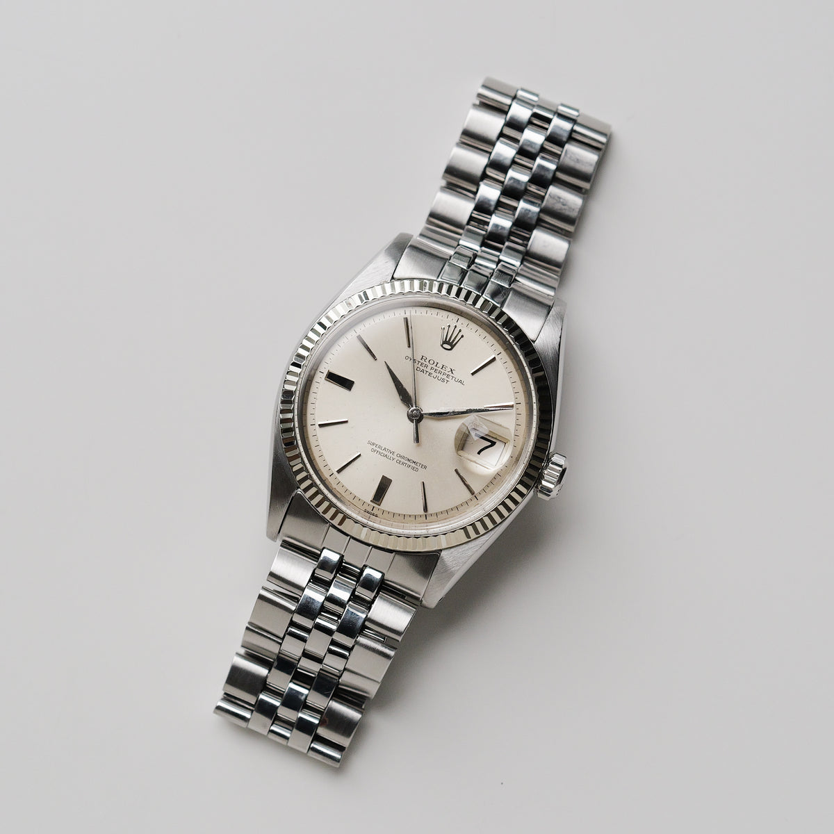 ロレックス/デイトジャスト/ドアストップダイヤル/初期ベゼルシルバーダイヤル/ROLEX DATEJUST REF.1601 "Door Stop" Silver Dial No Lume 1962y
