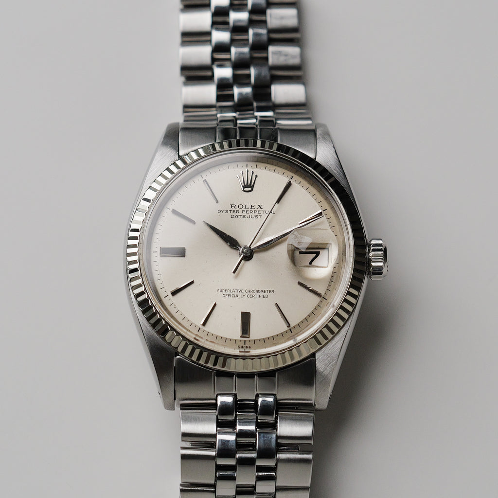 ロレックス/デイトジャスト/ドアストップダイヤル/初期ベゼルシルバーダイヤル/ROLEX DATEJUST REF.1601 "Door Stop" Silver Dial No Lume 1962y