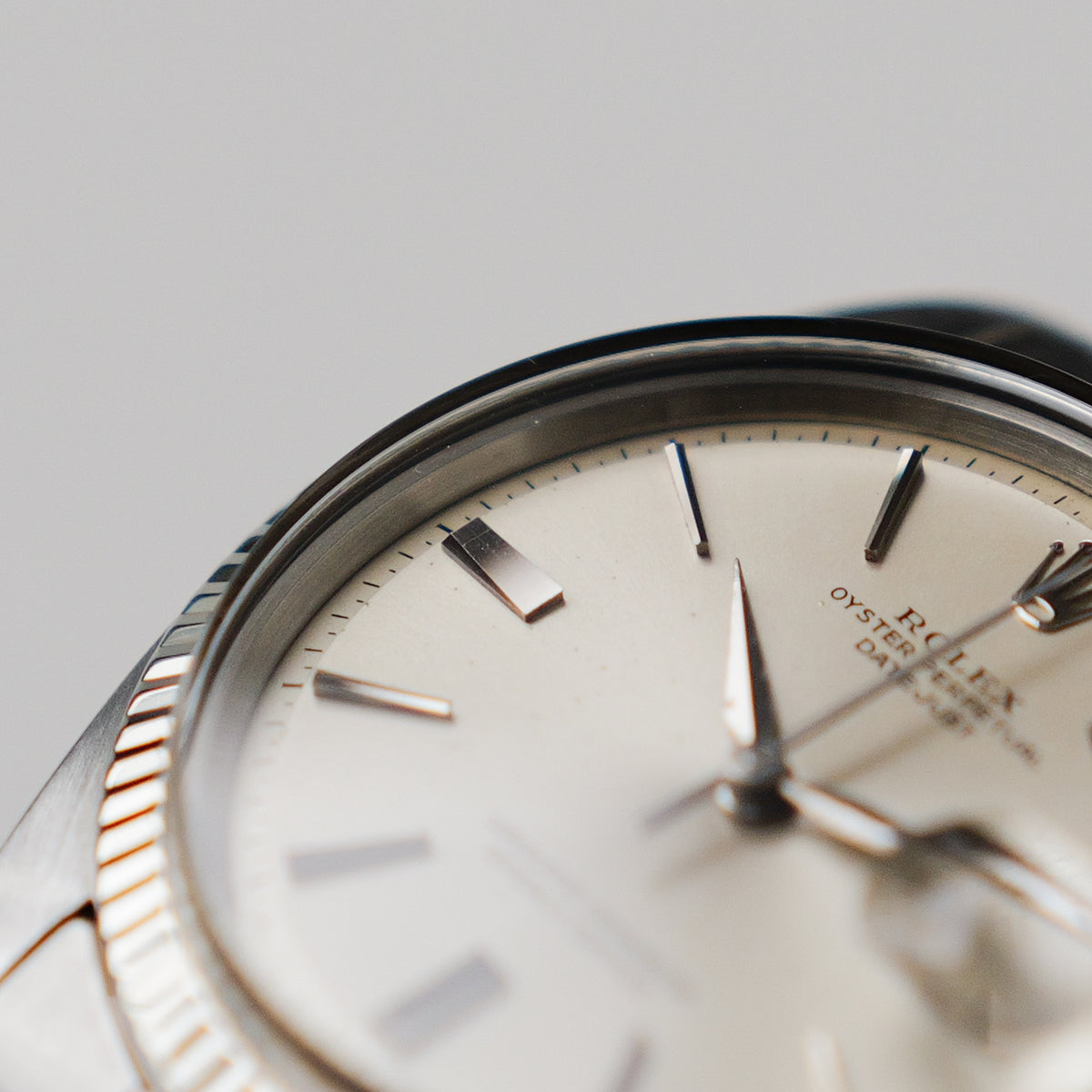 ロレックス/デイトジャスト/ドアストップダイヤル/初期ベゼルシルバーダイヤル/ROLEX DATEJUST REF.1601 "Door Stop" Silver Dial No Lume 1962y