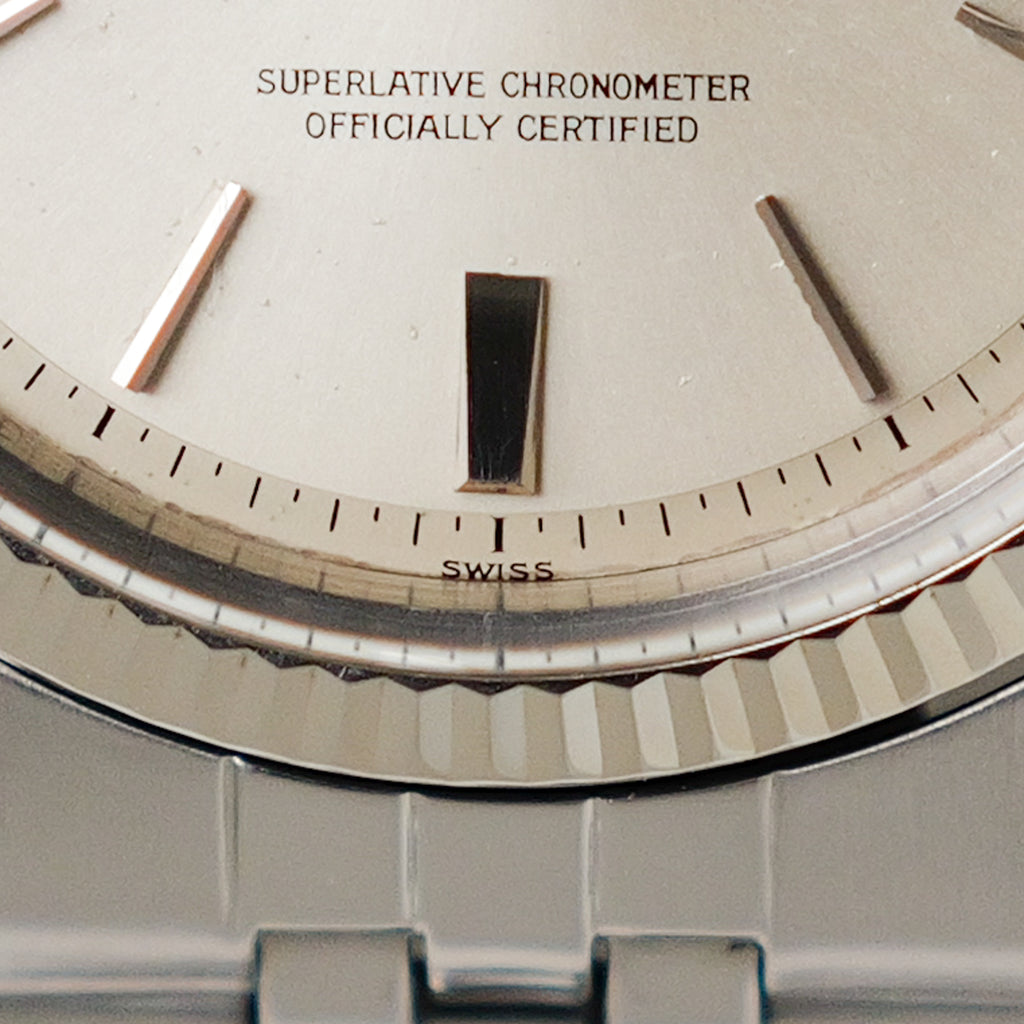 ロレックス/デイトジャスト/ドアストップダイヤル/初期ベゼルシルバーダイヤル/ROLEX DATEJUST REF.1601 "Door Stop" Silver Dial No Lume 1962y