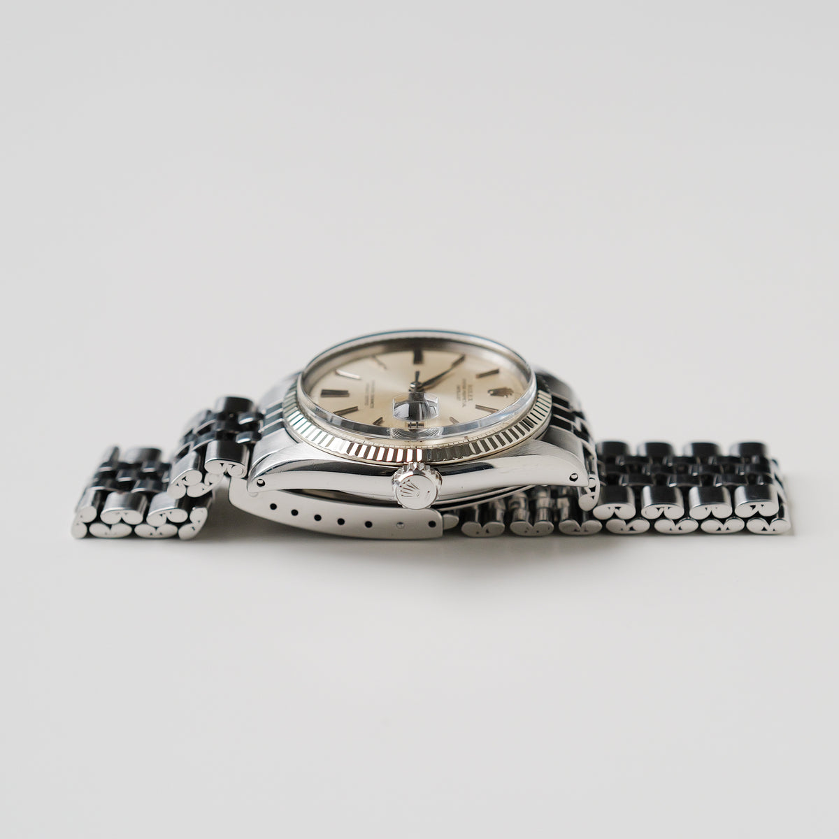 ロレックス/デイトジャスト/ドアストップダイヤル/初期ベゼルシルバーダイヤル/ROLEX DATEJUST REF.1601 "Door Stop" Silver Dial No Lume 1962y