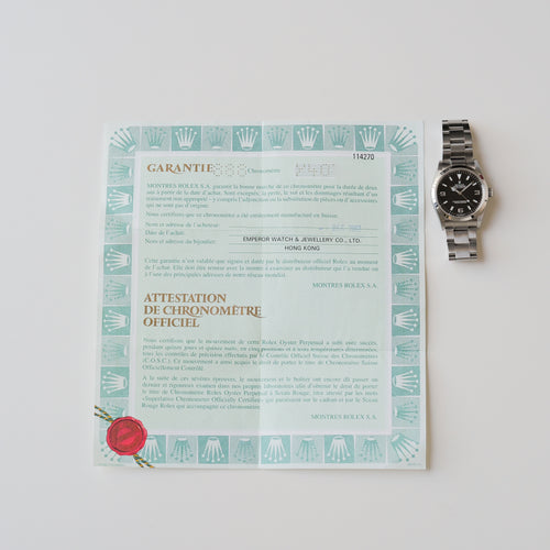 ロレックス/エクスプローラー1/114270/Y番/保証書付き/ROLEX EXPLORER REF.114270 Y-Serial 2002y with Guarantee