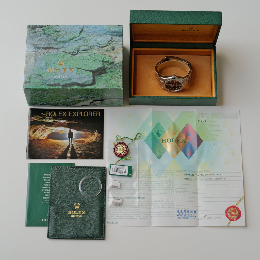 ロレックス/エクスプローラー1/114270/Y番/保証書付きフルセット/ROLEX EXPLORER 1 REF.114270 Y-Serial 2002y Full Set