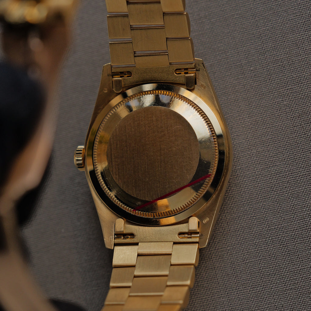 ロレックス/デイデイト18238A/A番/ブラウングラデーション/8Pダイヤ・2Pバゲット/トリチノバ/ROLEX DAY-DATE REF.18238 Brown Vignette Dial 8P Diamond 2P Baguette Tritinova 1998-99y