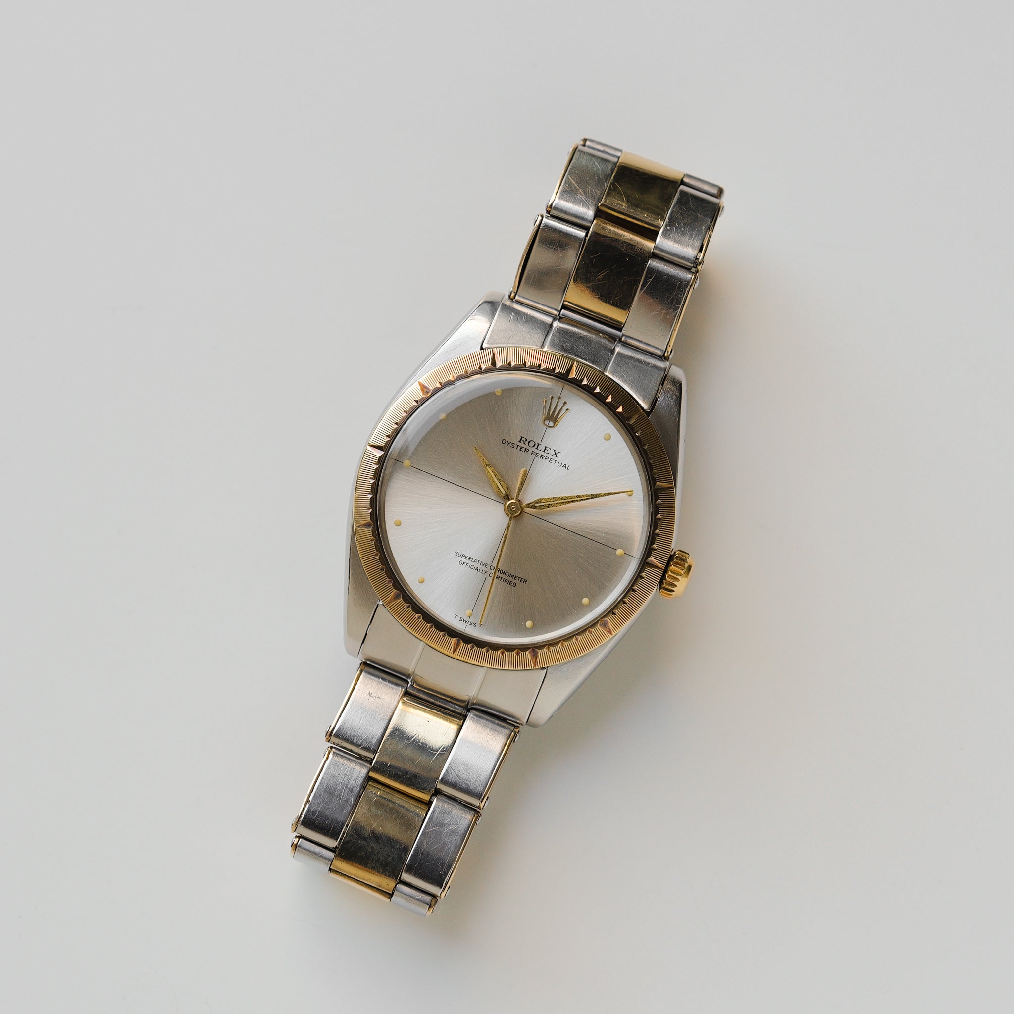 ROLEX OYSTER 時計 付属品 一式　コマ付き【希少な1997年物】 ロレックス/オイスターパーペチュアル1008/ゼファー/SSx18Kイエロー