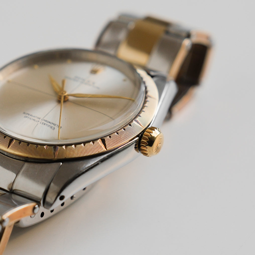 ロレックス/オイスターパーペチュアル1008/ゼファー/SSx18Kイエローゴールド/エクスパンションブレス/1ROLEX OYSTER PERPETUAL REF.1008 "ZEPHYR" Two Tone Expansion Bracelet 1965-66y
