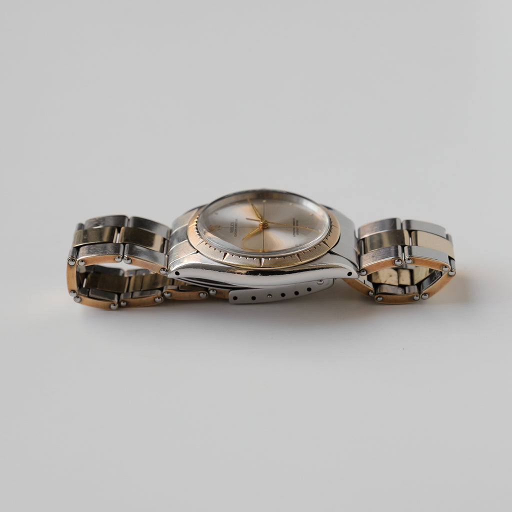 ロレックス/オイスターパーペチュアル1008/ゼファー/SSx18Kイエローゴールド/エクスパンションブレス/1ROLEX OYSTER PERPETUAL REF.1008 "ZEPHYR" Two Tone Expansion Bracelet 1965-66y