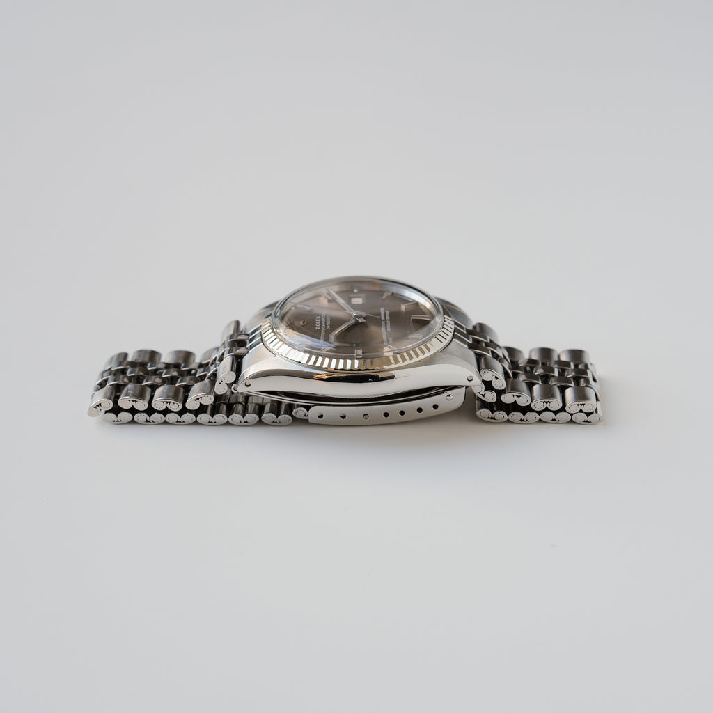 ロレックス/デイトジャスト1601/ワイドボーイ/ゴーストダイヤル/WGベゼル/ROLEX DATEJUST REF.1601 "WIDE BOY" Ghost Dial 18KWG bezel 1971-72y
