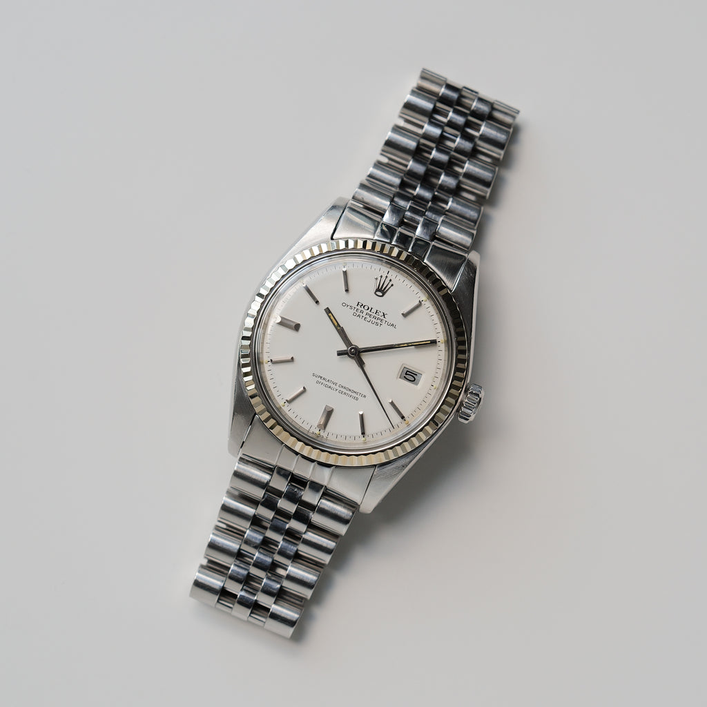 ロレックス/デイトジャスト1601/オフホワイト/WGベゼル/ROLEX DATEJUST REF.1601 Off-White Dial 1977y