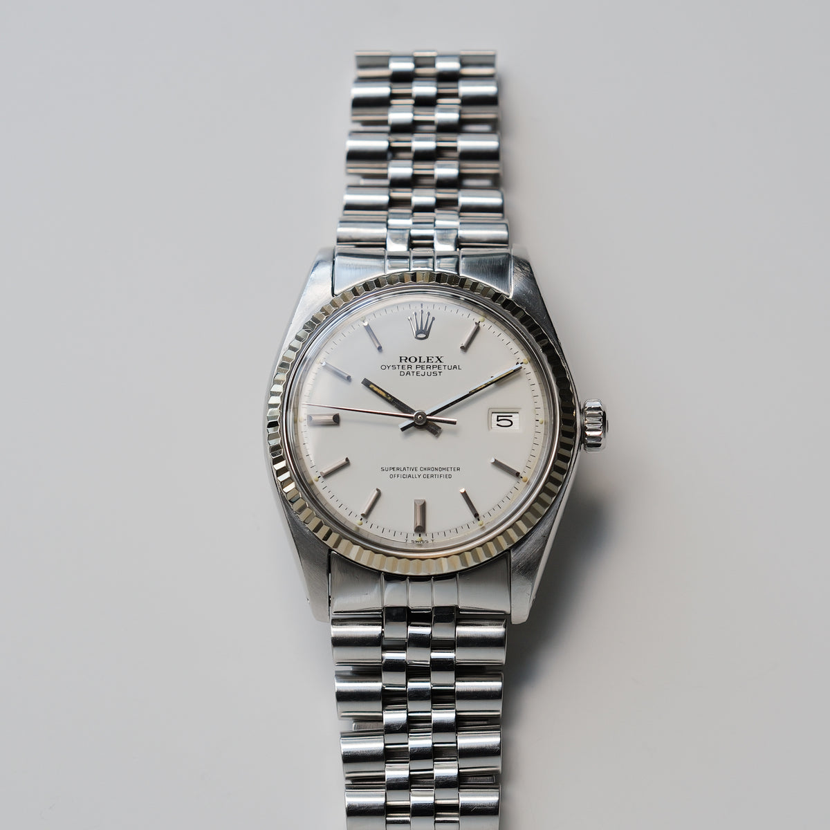 ロレックス/デイトジャスト1601/オフホワイト/WGベゼル/ROLEX DATEJUST REF.1601 Off-White Dial 1977y