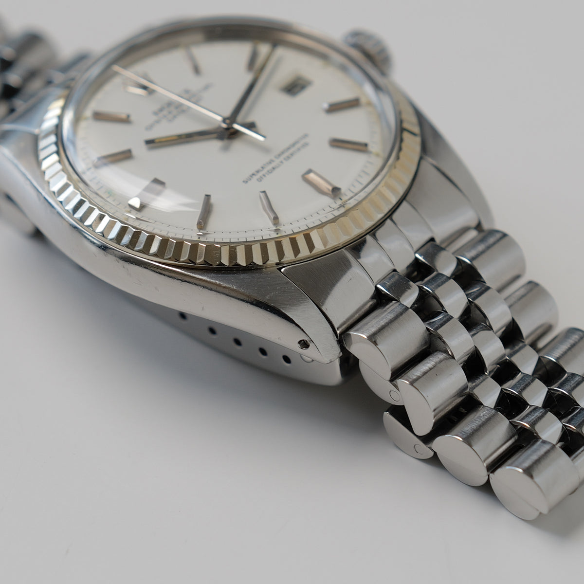 ロレックス/デイトジャスト1601/オフホワイト/WGベゼル/ROLEX DATEJUST REF.1601 Off-White Dial 1977y